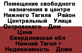 Помещение свободного назначения в центре Нижнего Тагила › Район ­ Центральный › Улица ­ Островского › Дом ­ 15 › Цена ­ 3 500 000 - Свердловская обл., Нижний Тагил г. Недвижимость » Дома, коттеджи, дачи продажа   